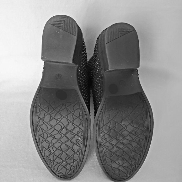 Very G Blinged Out Black Zip Up Boot Size 7.5 - Picture 9 of 16